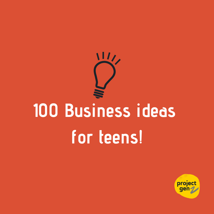Freebie-100 Business Ideas for teens, online program-[ Projectgenz][Daretodreamshop]