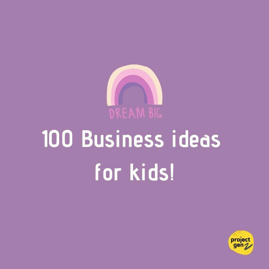 Freebie-100 Business Ideas for kids, online program-[ Projectgenz][Daretodreamshop]