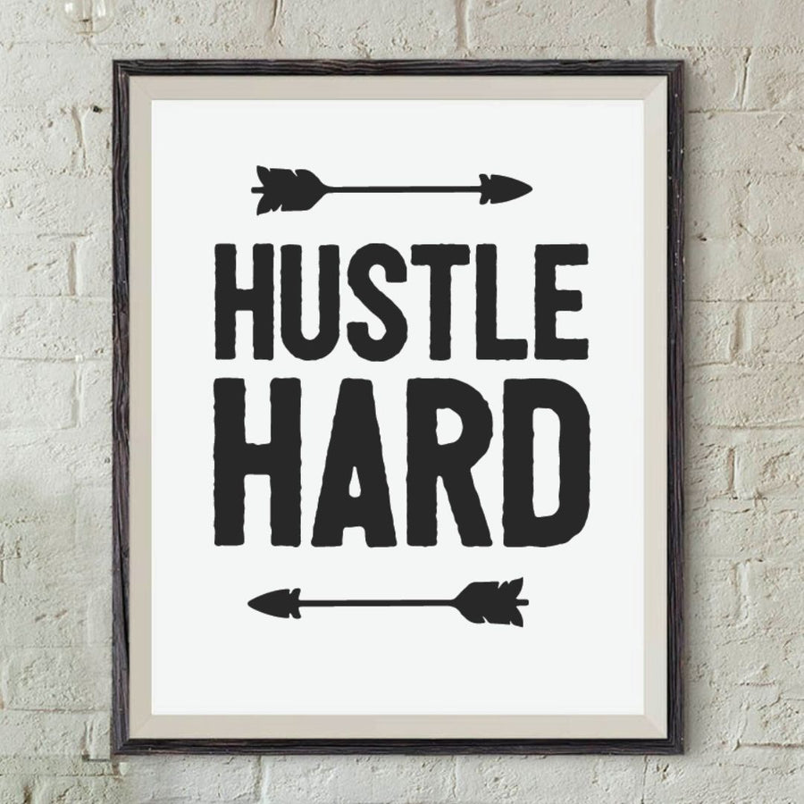 Hustle Hard wall art, Wall art-[ Projectgenz][Daretodreamshop]