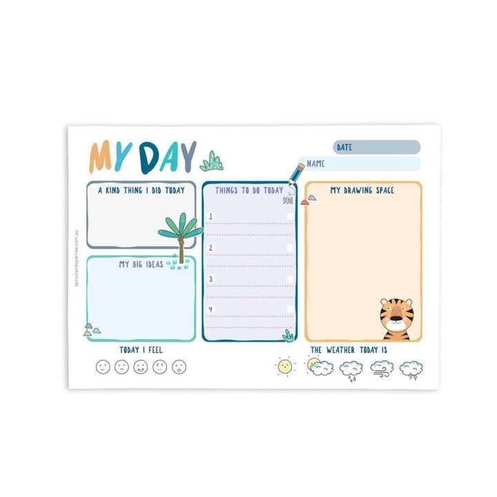 My day planner notepad - blue, Planner-[ Projectgenz][Daretodreamshop]