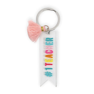 #1 Teacher Keychain, Gift-[ Projectgenz][Daretodreamshop]