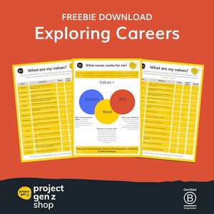freebie- Exploring careers worksheet - Project Gen Z shop