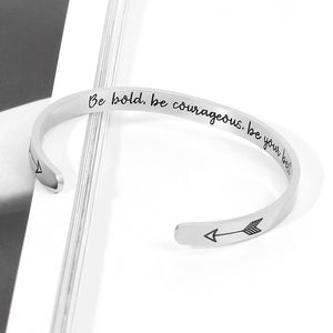 Be Bold, be Courageous cuff bracelet, Jewellery-[ Projectgenz][Daretodreamshop]