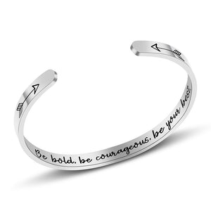 Be Bold, be Courageous cuff bracelet, Jewellery-[ Projectgenz][Daretodreamshop]