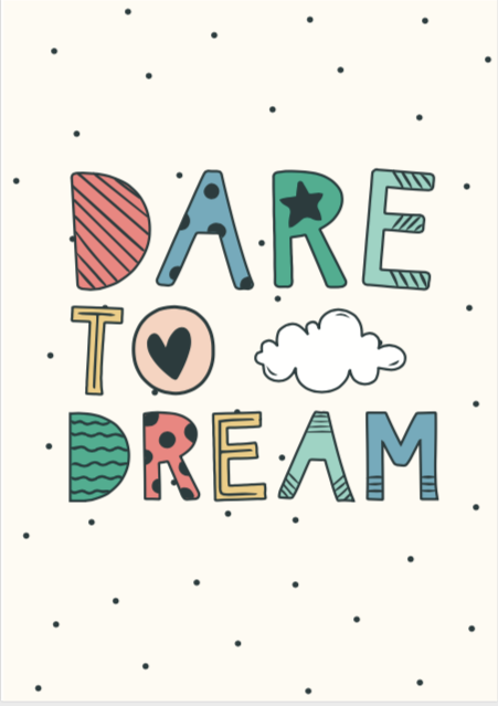 Dare to Dream kids wall print, Wall art-[ Projectgenz][Daretodreamshop]