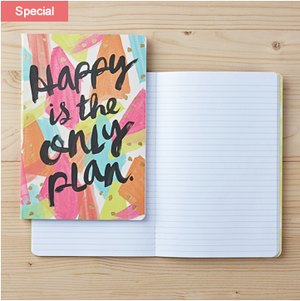 Happy is my only plan notebook set, Notebook-[ Projectgenz][Daretodreamshop]
