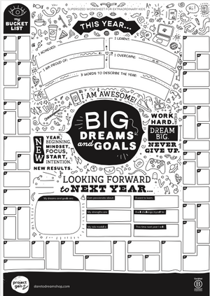 2022 Supersize Goals & Dreams interactive poster - Daretodreamshop