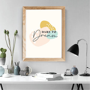 Dare to Dream inspiring wall art, Wall art-[ Projectgenz][Daretodreamshop]