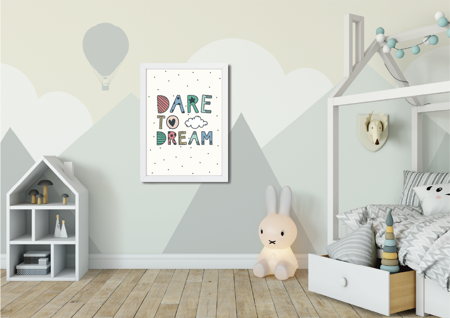 Dare to Dream kids wall print, Wall art-[ Projectgenz][Daretodreamshop]