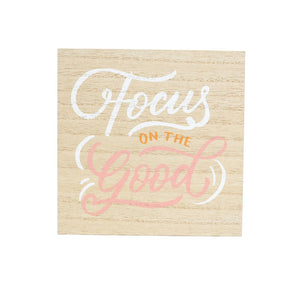 'Focus on the good' wooden quote, Gift-[ Projectgenz][Daretodreamshop]
