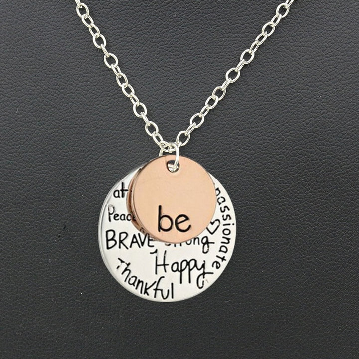 Be Happy, Be Brave silver Necklace, Jewellery-[ Projectgenz][Daretodreamshop]