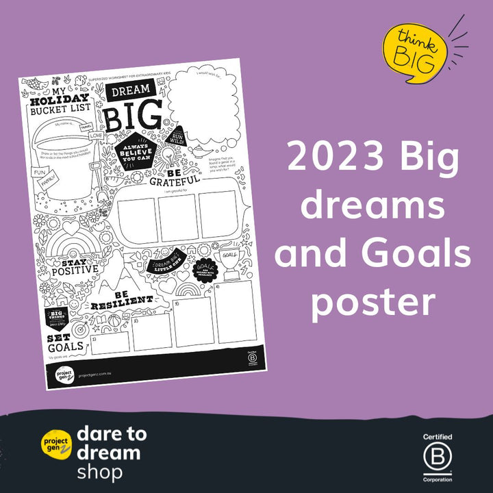 Supersize Goals & Dreams interactive poster - Project Gen Z shop